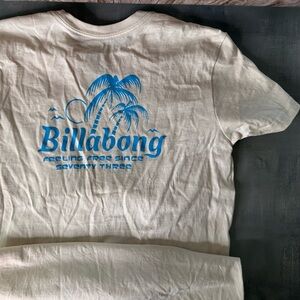 Billabong White T-Shirt with Blue Logo
